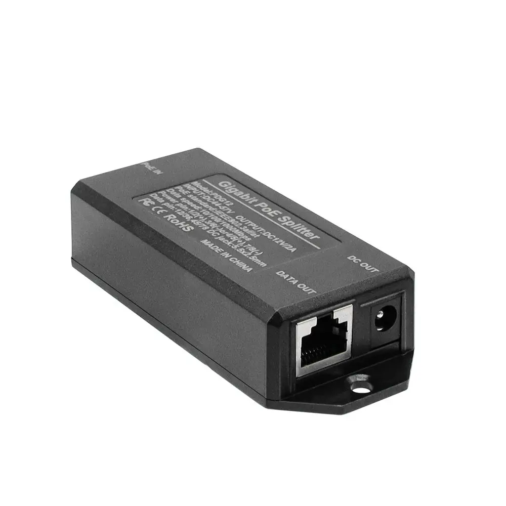 

Гигабитный разветвитель POE, вход 48 В, IEEE802.3at, ABS, сепаратор PoE, 12 В, 2 А, сетевой и выход мощности, доступный бесплатный кабель