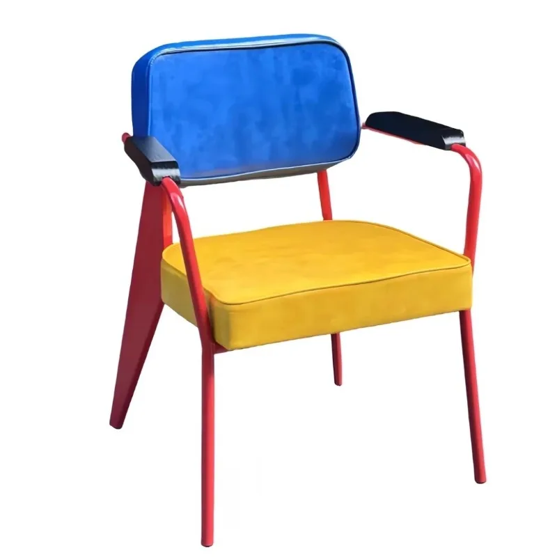 

Простой кафе-бар, соответствующий цвету кованого железа, повседневный ресторанный обеденный стул