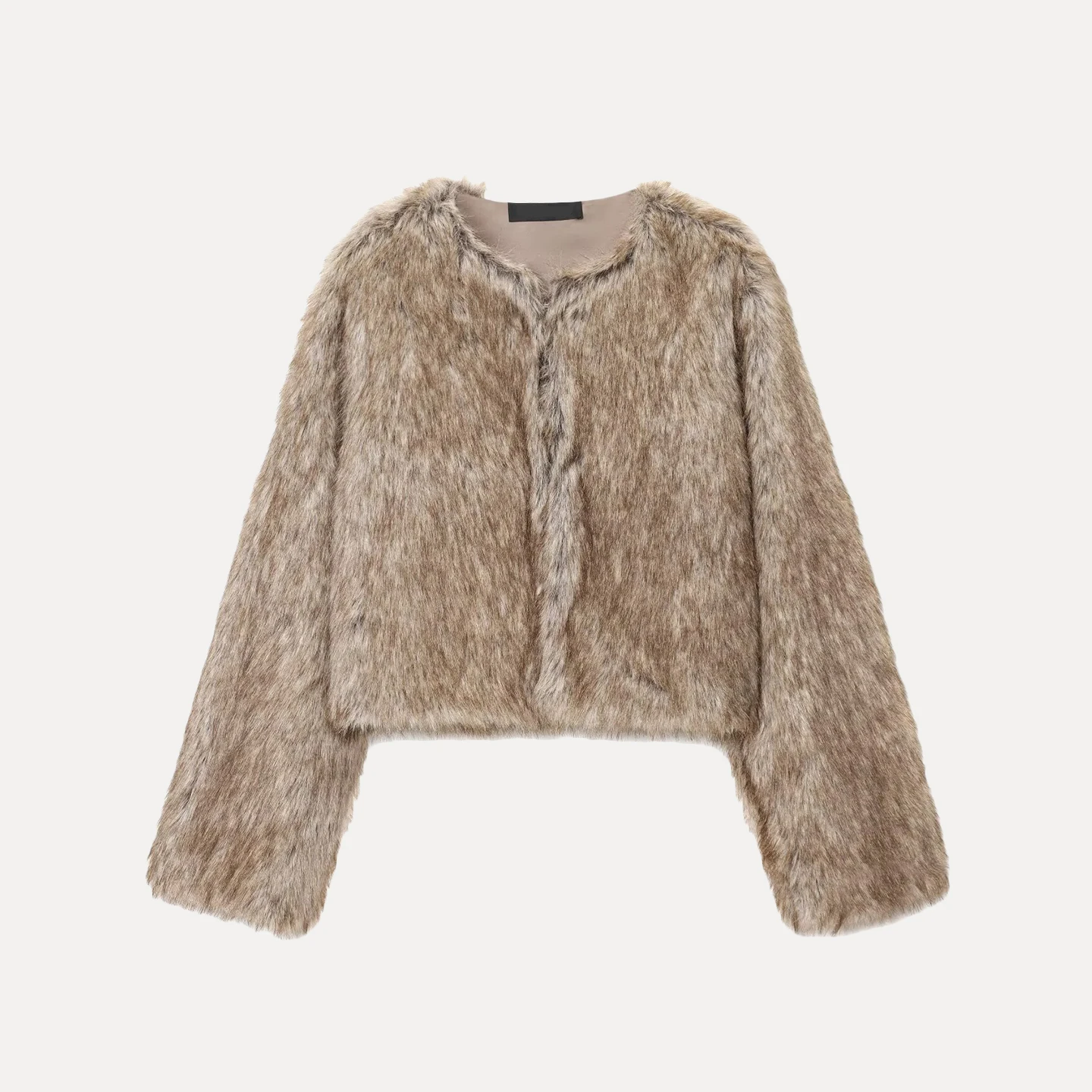 Modieuze korte jas Dames Sle Personali Quali Fur Effect Herfst Nieuwe collectie Z Brand Stand Version L...