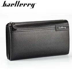 Baellerry New Men Wallets Big Capacity Handbags Cell Phone Pocket Passcard Pocket Male Clutch Bag Top Quality Men Money Clips