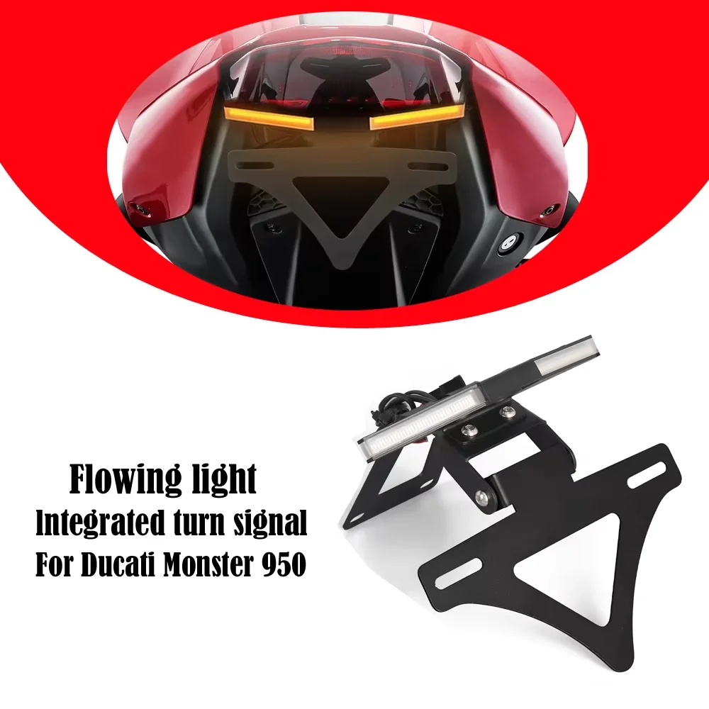 Motorcycle Rear Short Tail Stock License Plate Holder Tail Tidy Bracket Kit   For Ducati Monster 950 Monster 937 2021 2022 2023