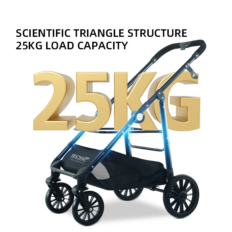 

2023 New Designed Customized Double Foldable New Fashion High Quality Pet Carrier Travel Stroller Pet Cart Buggy