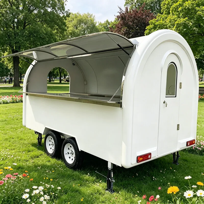 Customized Mobile Samosa Cart with Fryer Folding Station, Chutney Containers & Warming Lamp, Indian Snacks