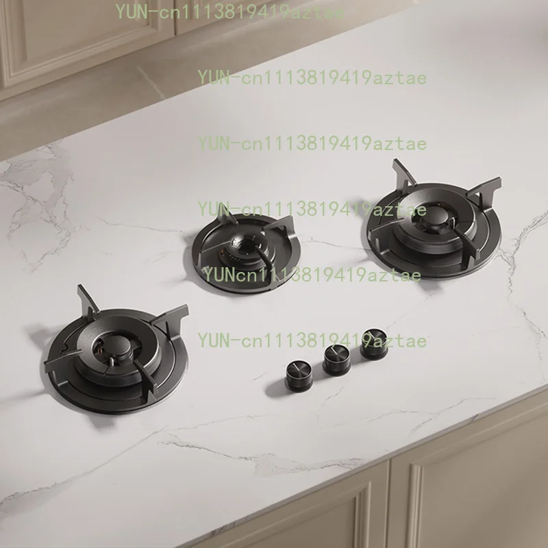 Premium Built-in 3-Burner Cooktop, 5.2KW Copper Burner with Flame Failure Protection, Panel Ready Gas Hob for Custom Kitchen