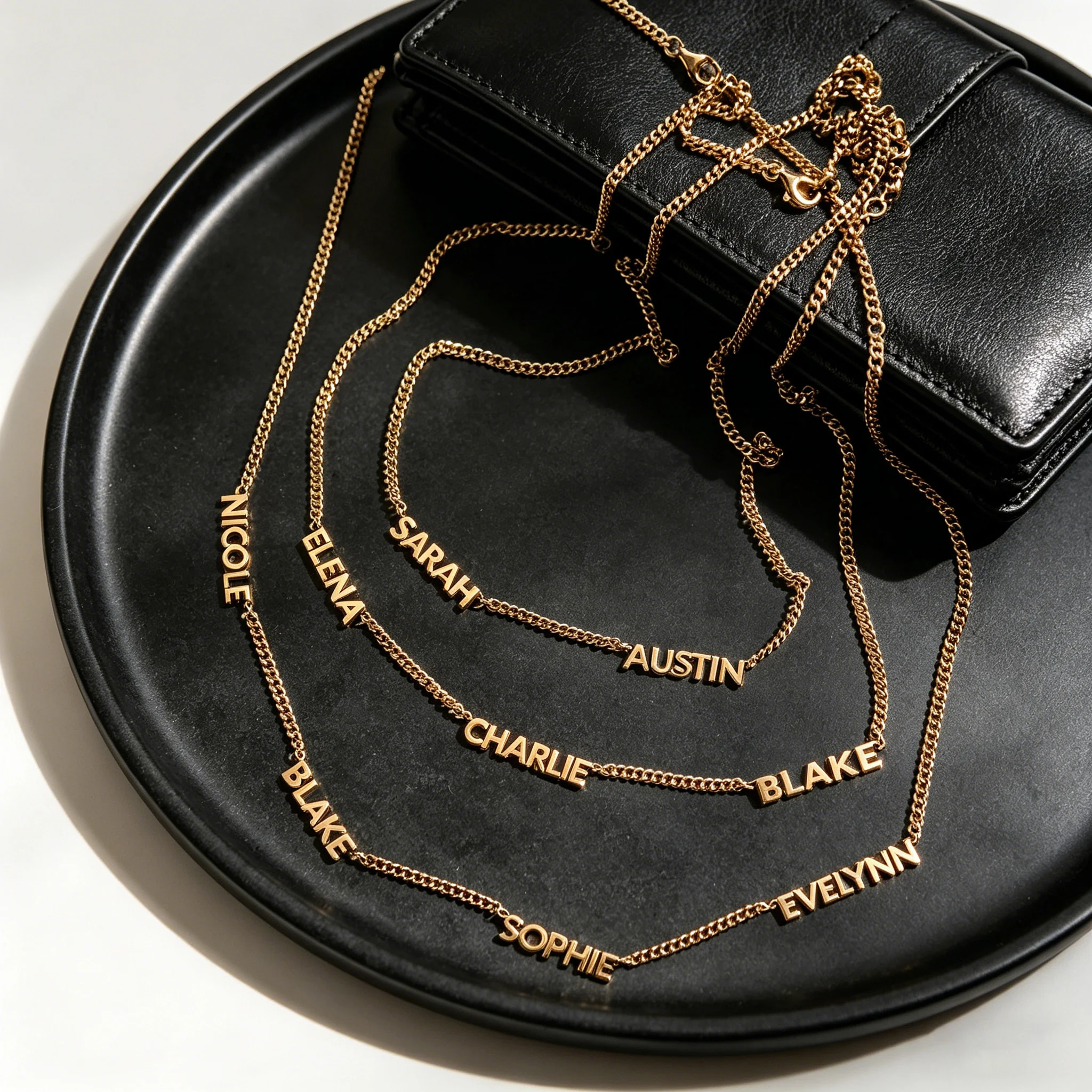 

Acheerup Custom 1-7 Names Necklace for Women Stainless Steel Personalized Multiple Names 3mm Cuban Chain Jewelry Family Gift