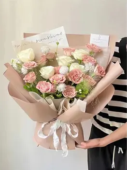 10碼霧面捲紙 磨砂單色花卉包裝紙 花束禮品包裝紙 防水 8 最佳銷售 禮品包裝紙 - №3