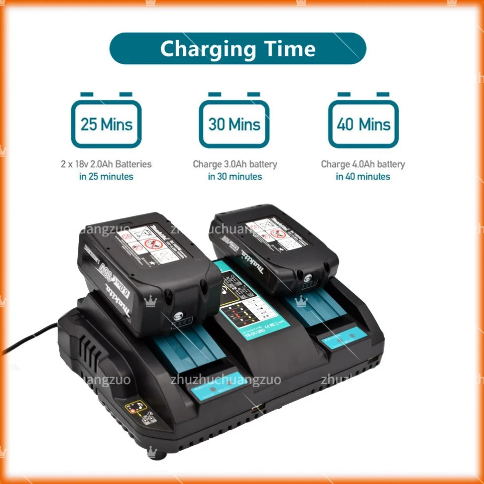 Original DC18RD Double Charger Li-ion Rechargeable Battery Charger for Makita 14.4V 18V BL1850 BL1830 BL1860 BL1840 BL1415