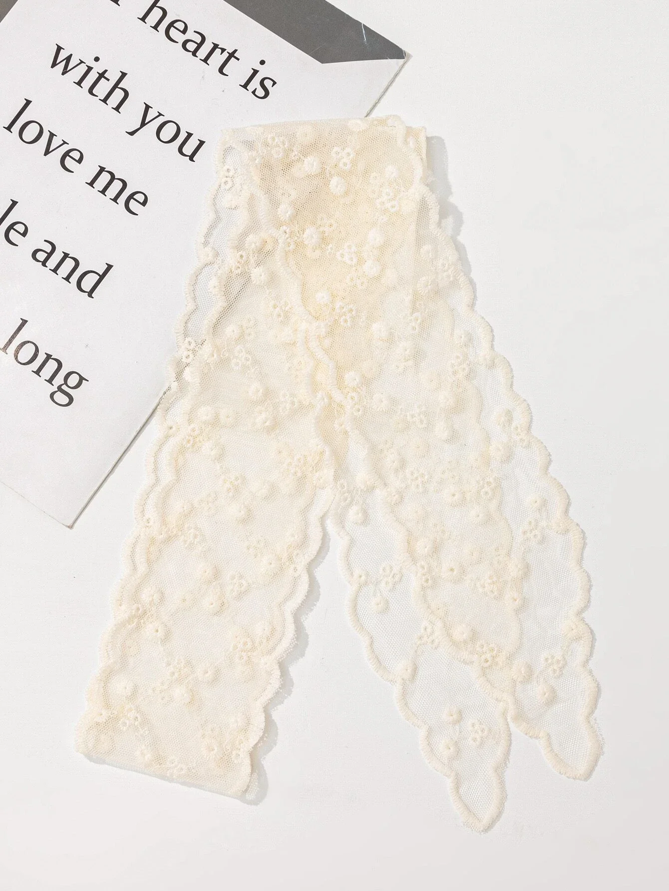 Floral Embroidered Lace Hair Band Elegant