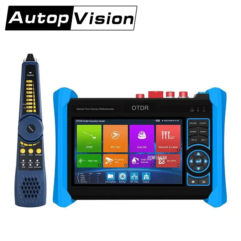 WANGLU 5.4 Inch Cheaper Handheld OTDR combined with 8K H.265 CCTV Tester IP OPM VFL Fiber Cable Tester MT-6800