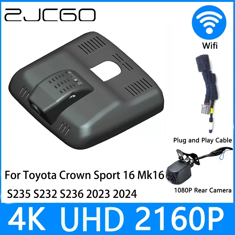 

ZJCGO Dash Cam 4K UHD 2160P Car Video Recorder DVR Night Vision for Toyota Crown Sport 16 Mk16 S235 S232 S236 2023 2024