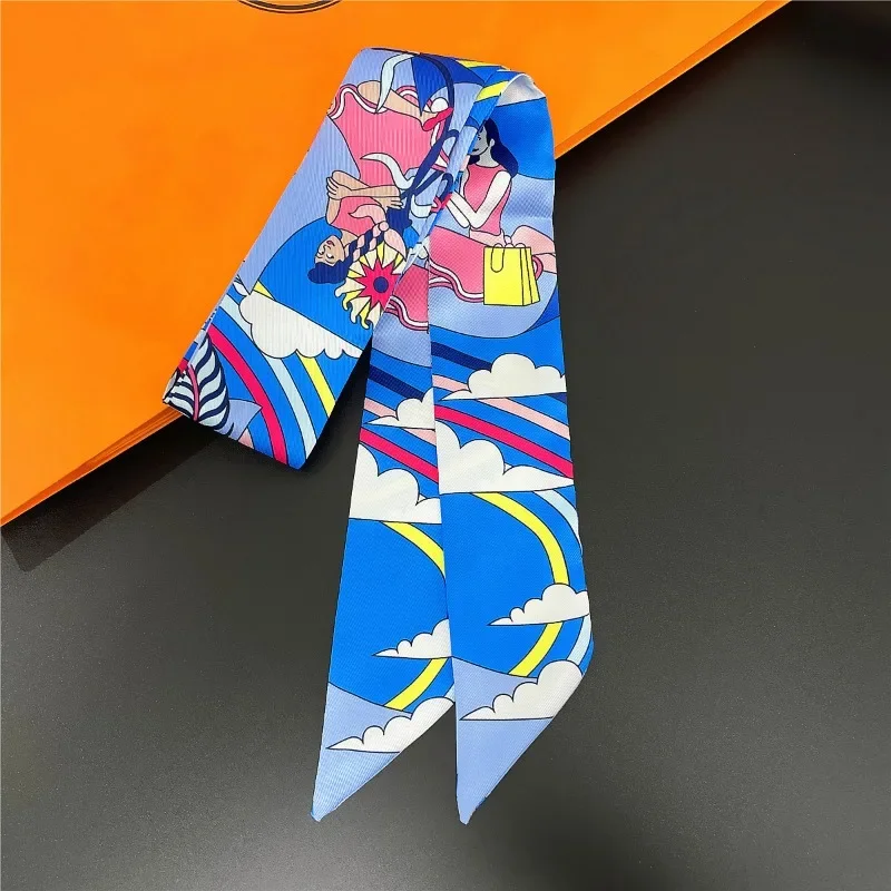 Korean Version Of All Summer New Women\'s Twill Ribbon Tie Bag Handle Ribbon Headband Small Scarf Ribbon Hair Band Small Scarf