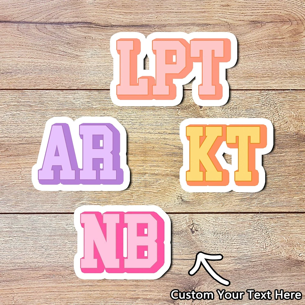 Customized personalized name stickers, simple marking font custom stickers, personalized labels, name stickers, multi-color cust