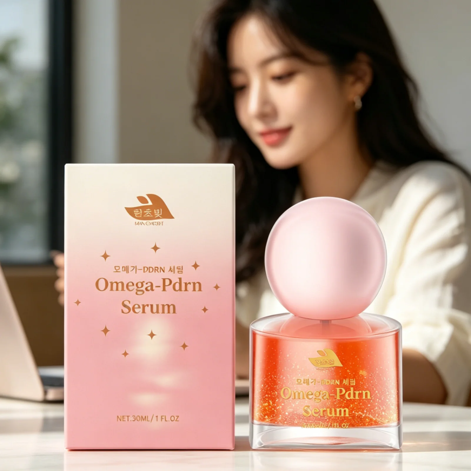 Hanchobit PDRN Serum Deep Hydrating Skin Brightening Improve Skin Tone Anti Aging Firming Soften Lines Gentle Formula Face Serum