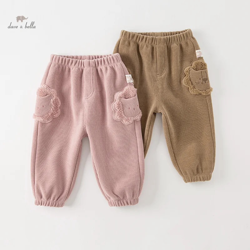 Dave Bella Children's Pants 2023 New Autumn Winter Girls Boys Casual Pants Fashion Comfortable Outdoor Sport Party DB4238128