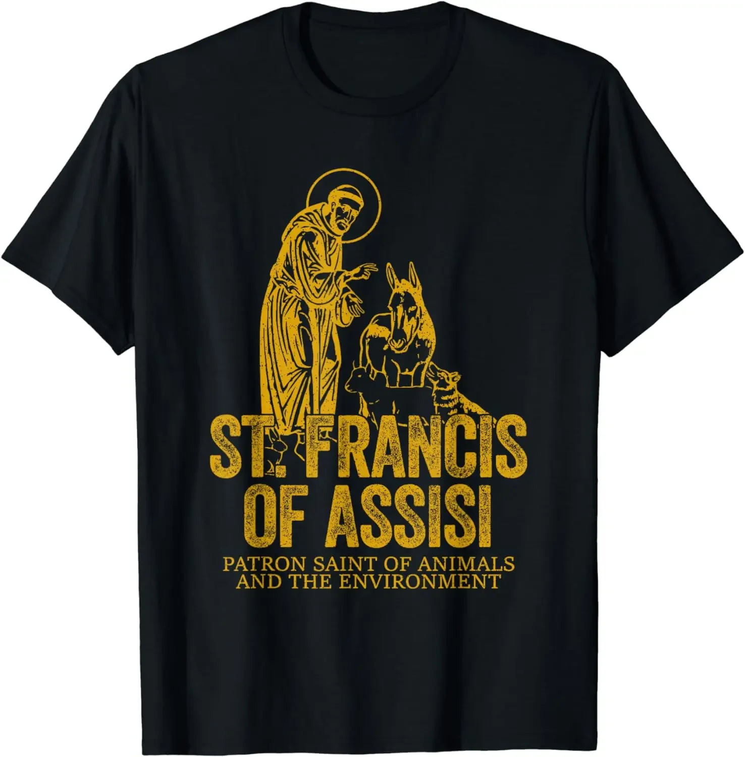 

Catholicism St. Francis Of Assisi Christian Saint T-Shirt 100% Cotton O-Neck Short Sleeve Summer Casual Mens T-shirt Size S-3XL