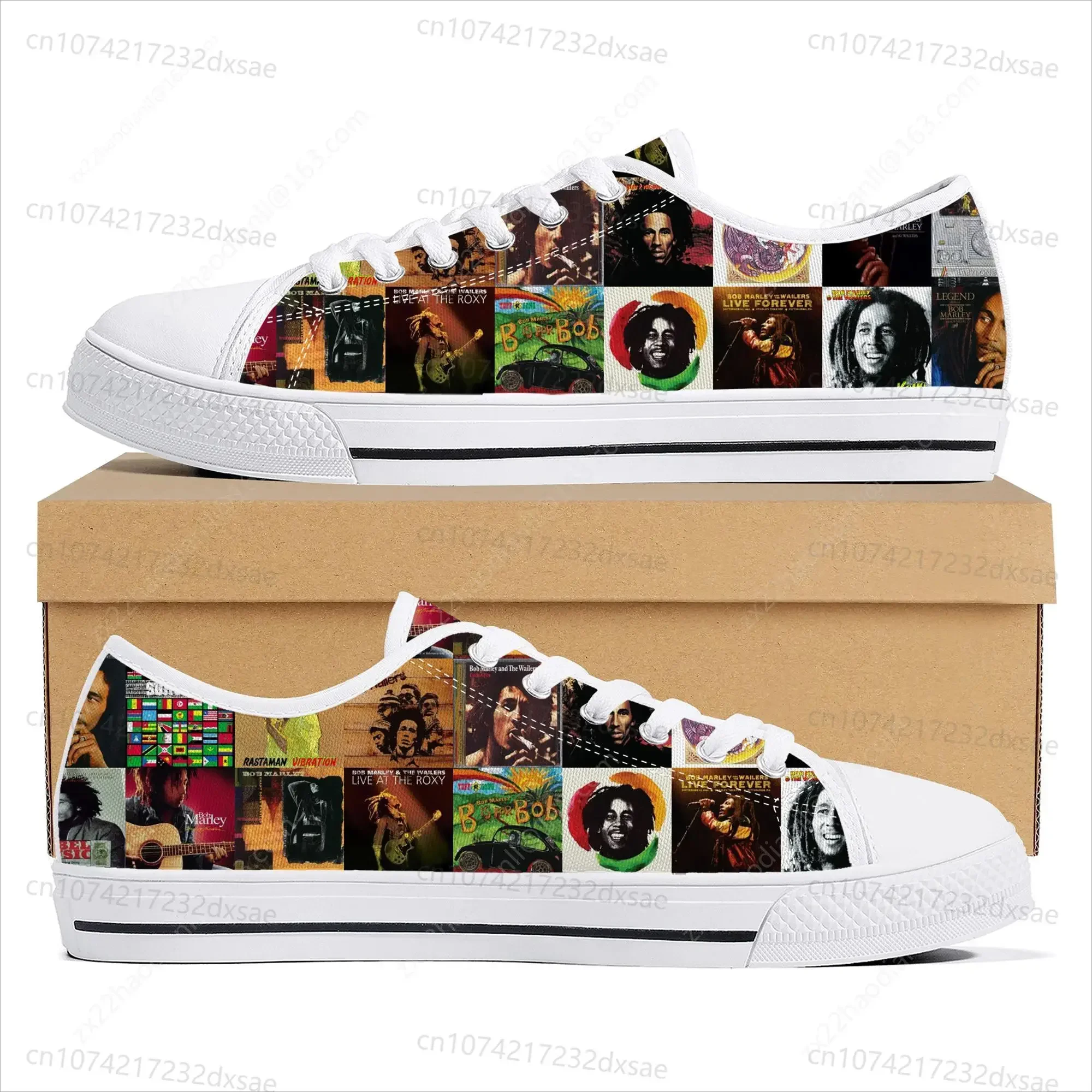 Legend Bob Marley Reggae Rasta Low Top High Quality Sneakers Mens Women Teenager Canvas Sneaker Casual Couple Shoes Custom Shoes