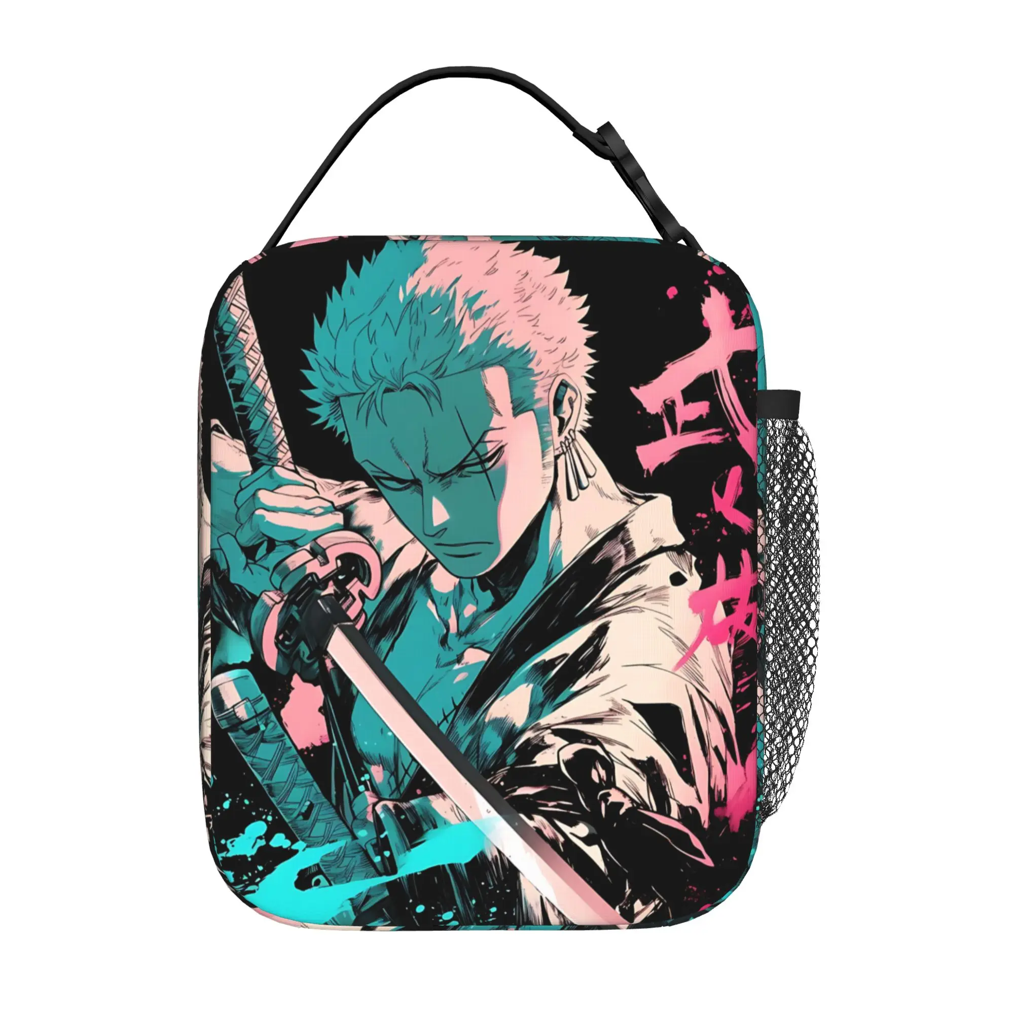 One Piece Anime Zoro Insulated Lunch Bag Meal Pack Rice Bag  bolsa Student Bento Lunch Handbag Insulation