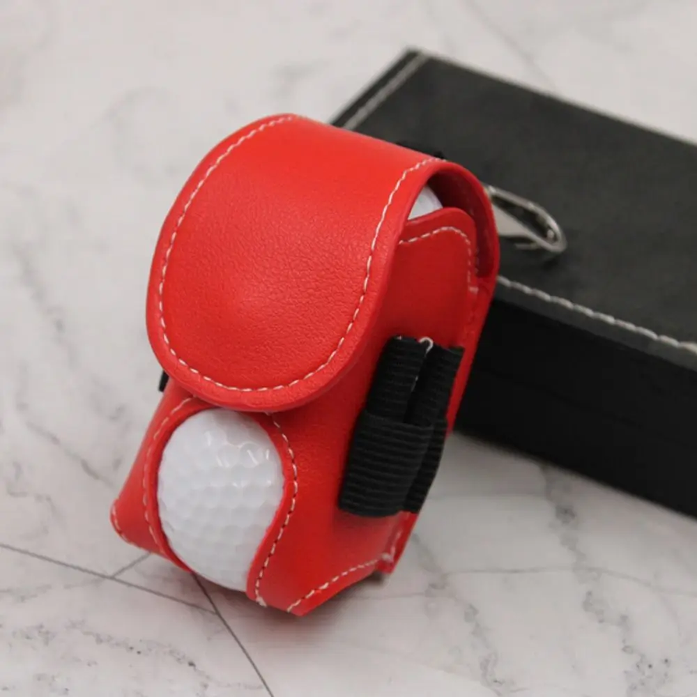 

Портативная сумка для гольф-мячей на пояс из искусственной кожи, водонепроницаемая, с металлической пряжкой, для гольф-тейлов, для игры на открытом воздухе