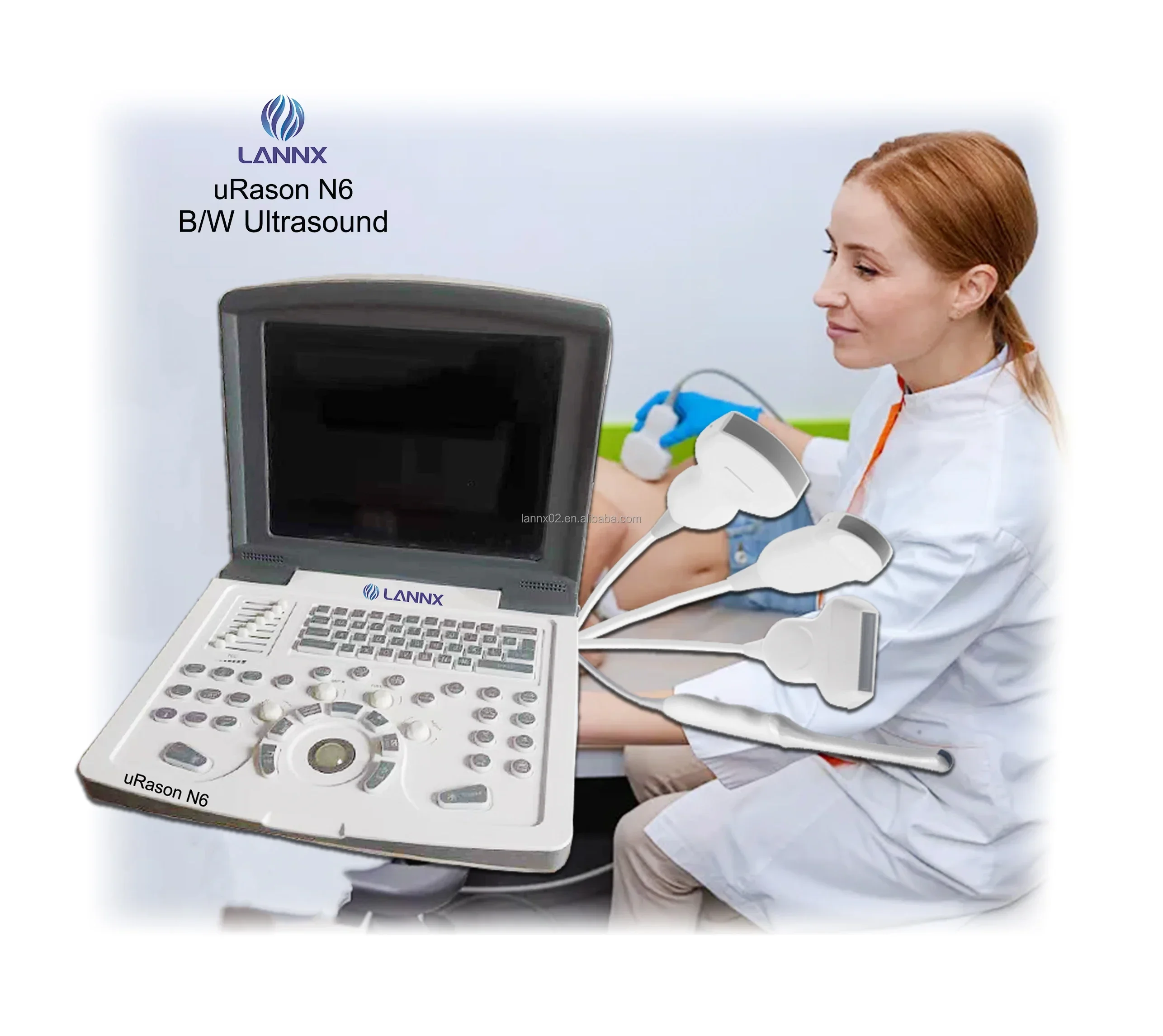 uRason N6 Factory supply Hospital Equipment Hand Carried Laptop Ultrasound Machine For gynecology Ultrasonido Scanner