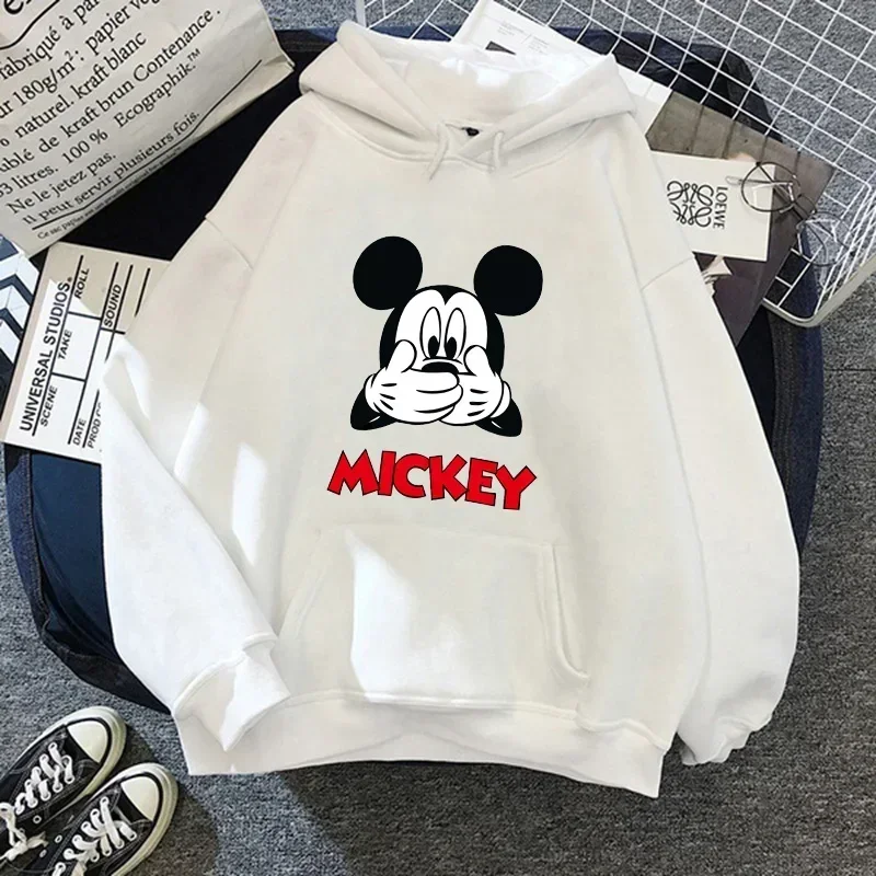 

Lovely Disney Pattern Male Sweatshirts Loose Pocket Mickey Mouse Cartoon Clothing Men Hoodies Autumn Winter Popular Pullover