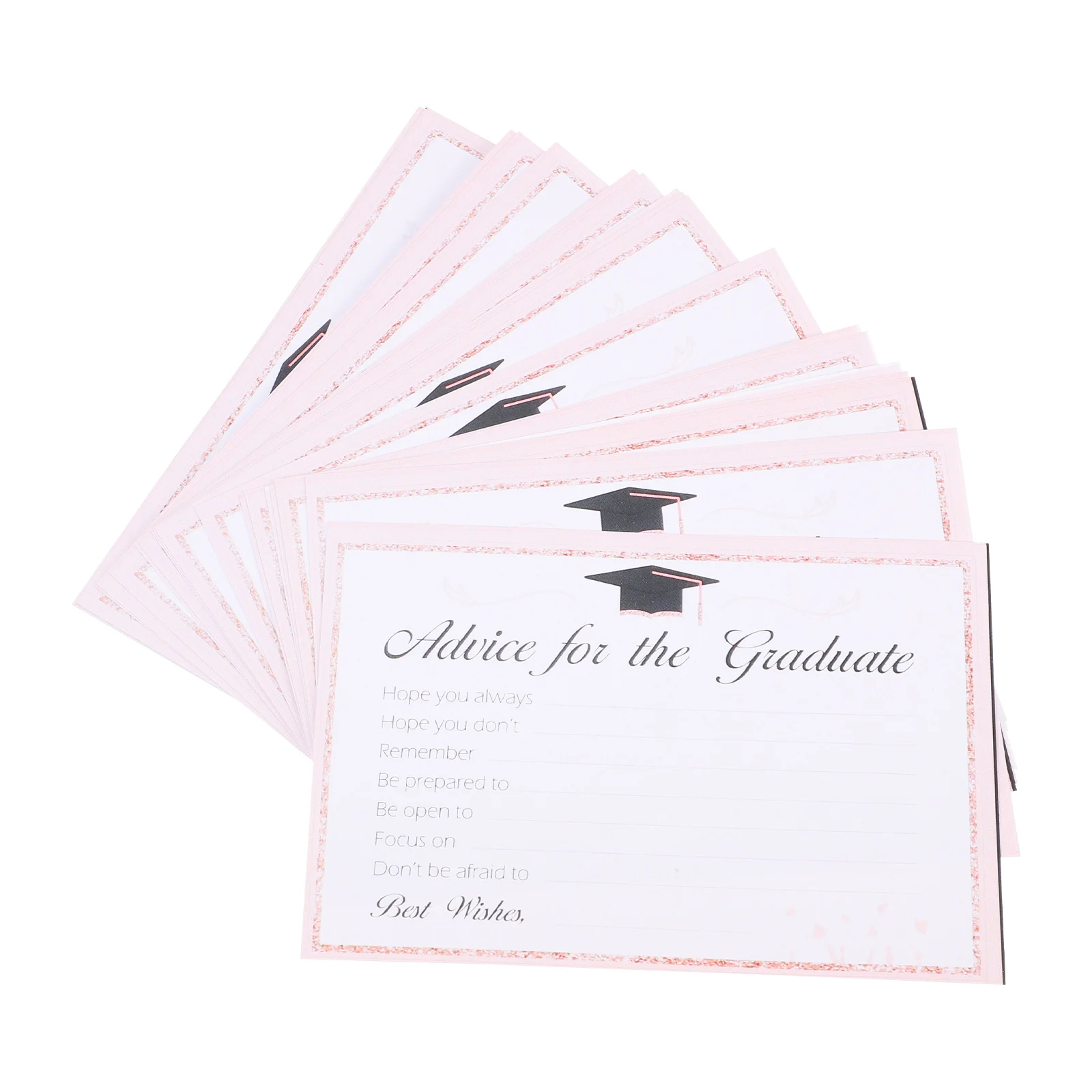 

20 Pcs Graduation Cards Lightweight Blank Space Blessing Writing Pink Season Holiday Multipurpose Wish