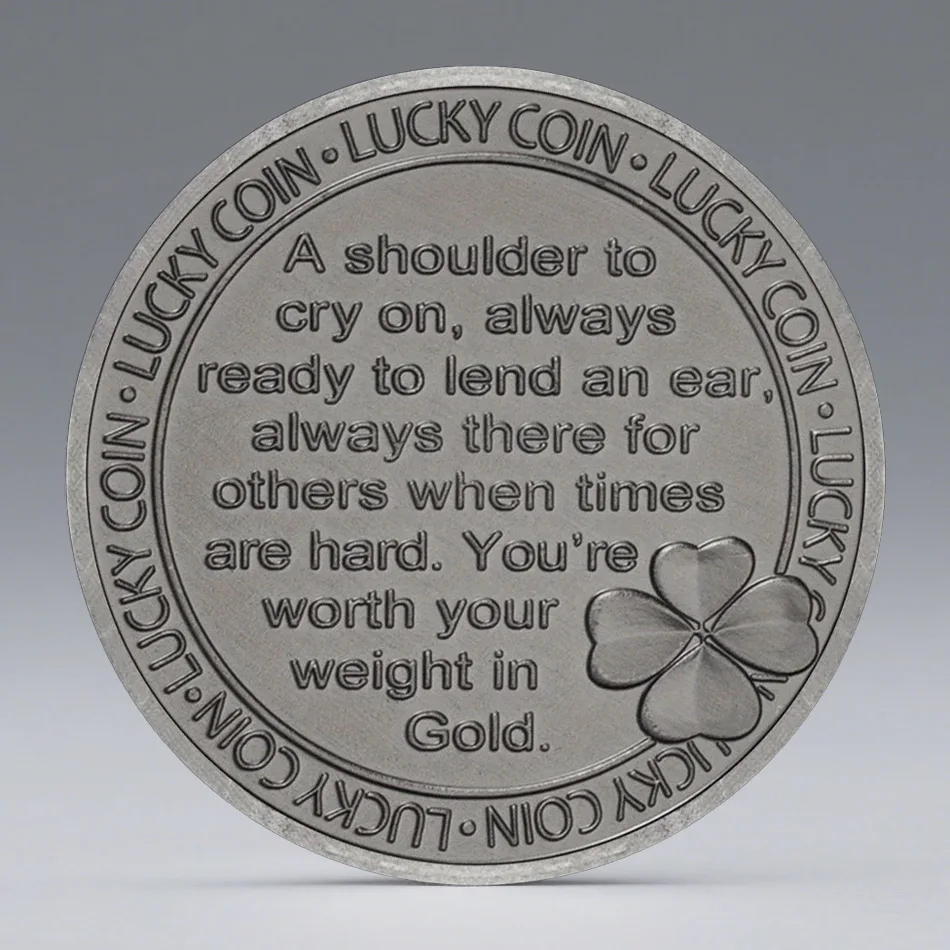 Someone Special Lucky Coin Creative Gift Four Leafs Clover Commemorative Coin Home Decoration