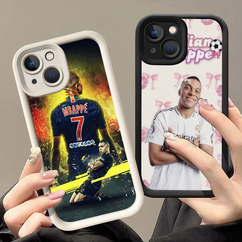 French Man M-Mbappe Soft Silicone Phone Case For Apple iPhone 12 13 Mini 11 14 15 16 Pro Max 7 8 Plus