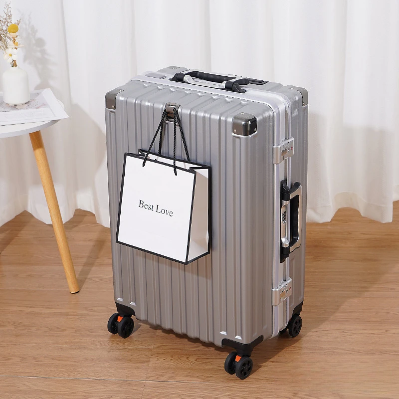 Valise de voyage silencieuse avec tige de traction, bagages à roulettes PC, grande capacité, taille 20 ", 22", 24/28 ", haute qualité, marque de mode, nouveau