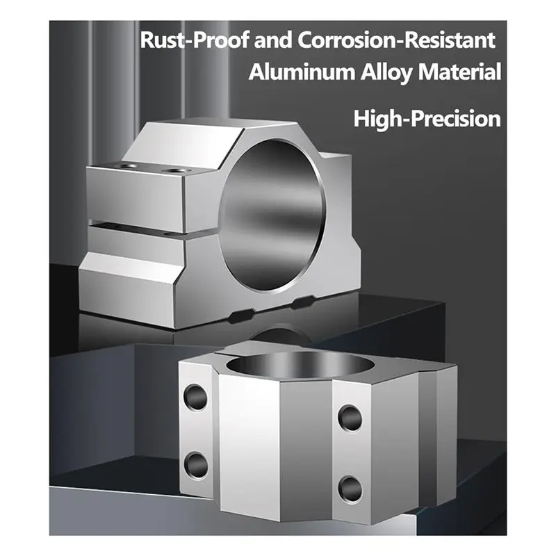 [A93Z!】 Spindle Clamp Motor Bracket, Aluminum Bracket Clamp With 4 Screws For CNC Engraving Machine Motor Mounting Bracket