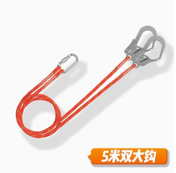 XINDA High Strength Polyester Fall Arrest Safety Lanyard with Snap Hook Carabiner for Working at Height Construction