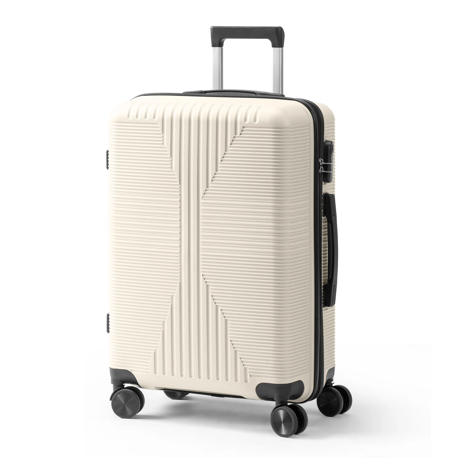 PP Trolley Case 24in Travel Suitcase Off-White