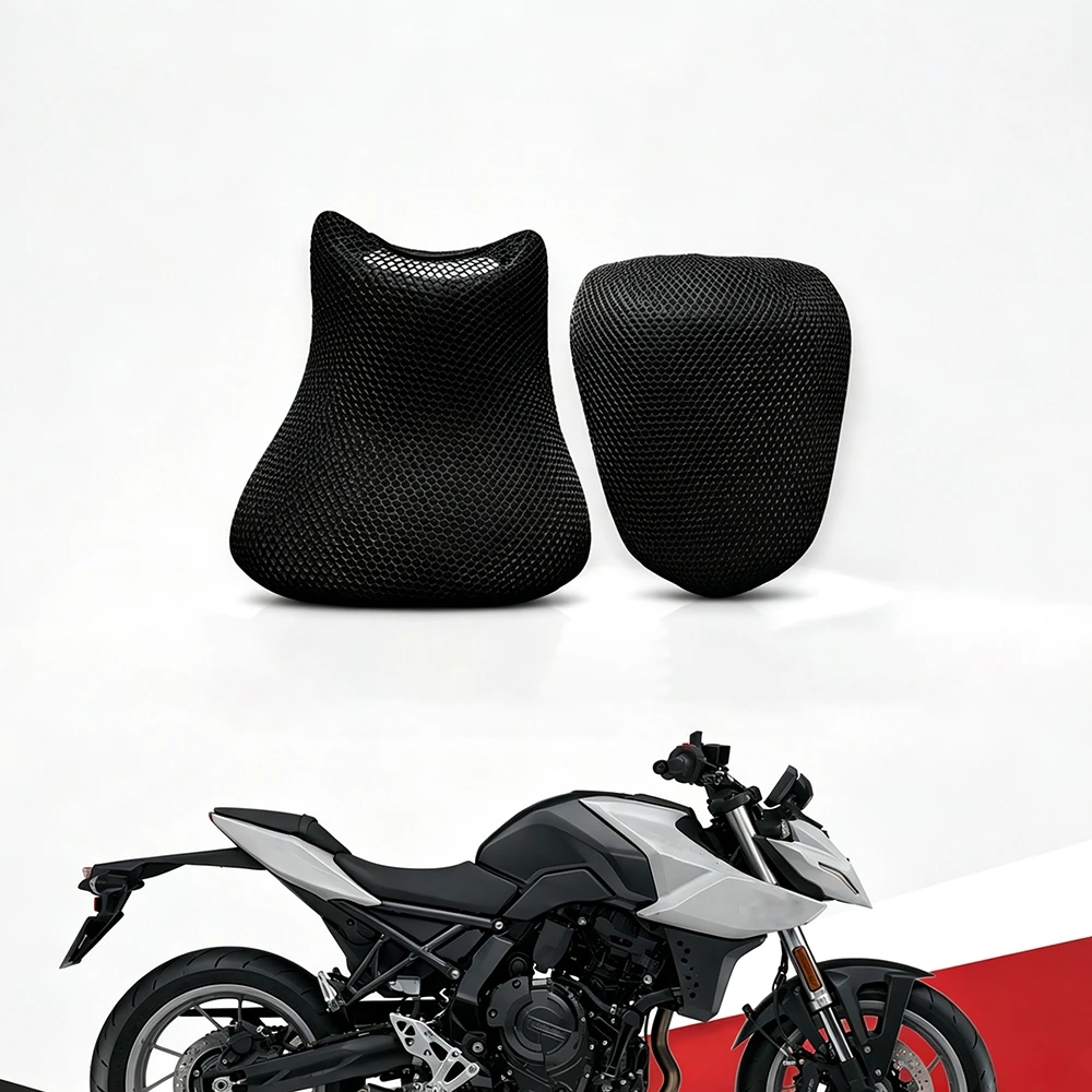 2pcs 3D Mesh Seat Cover Breathable Motorcycle Seat Pad Anti-Slip Heat Insulation Saddle Cove For GSX-8S For GSX800RQ