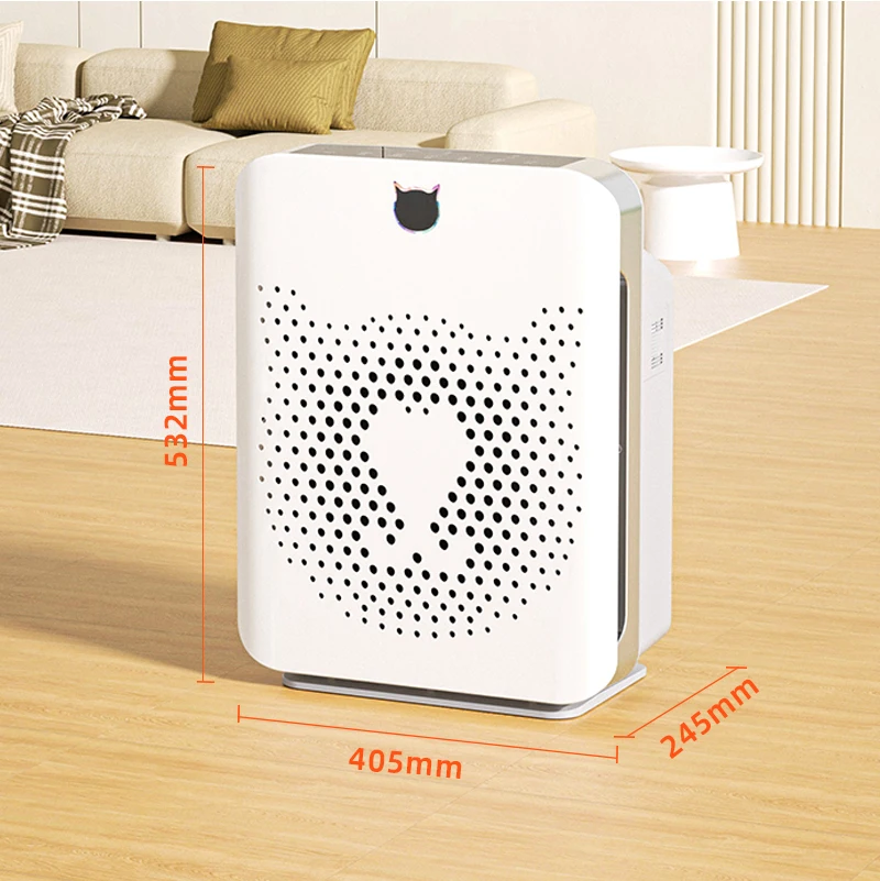 JNUO Portable Air Purifier Filter Change Reminder Pet Purifier Air With Active Carbon Filter