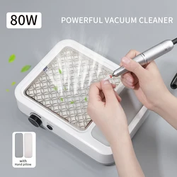 Nail Dust Collector Vacuum Cleaner Manicure Machine Pedicure Dust Extractor Fan Nail Art Aspirator Dust Absorber Powder Sucker