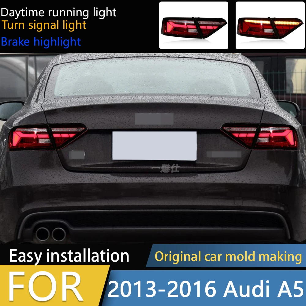 

Tail Lamp For Car Audi A5 2013 2014 2015 2016 S5 Tail Lights Led Fog Lights DRL Day Running Light Tuning Car Accessories 2PCS