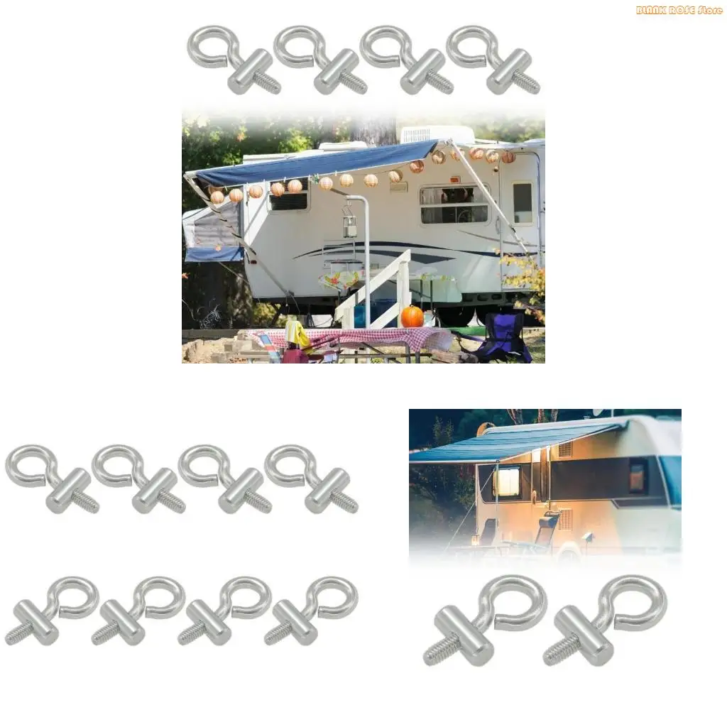 K1AE Multifunctional 6mm Piping Clamps Stainless Rails Fasteners For Caravans Tent Motorhome Outdoor Structure Reinforcement