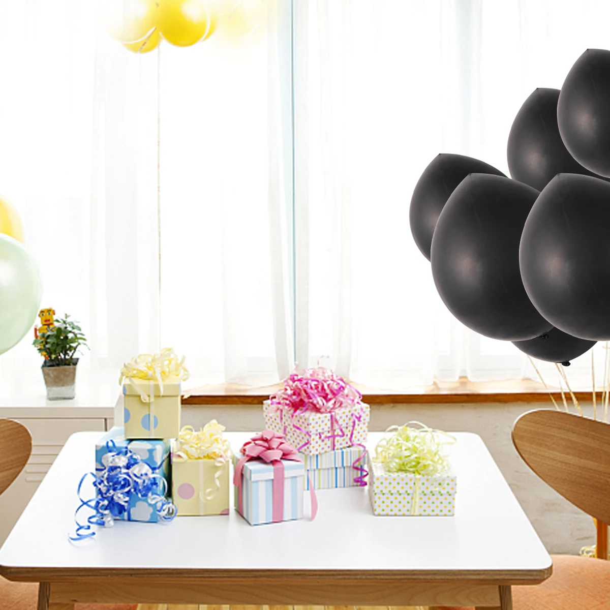 

6 Pcs Wedding Balloons Fete Birthday Decorations Bride for Party Latex Aluminum Foil