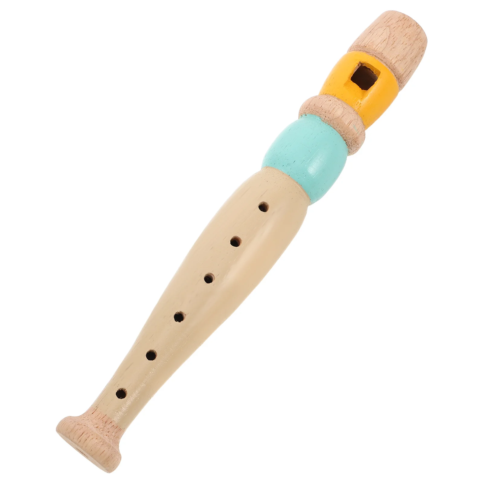 

Wooden Flute Kids Portable Recorder Instrument Early Education Music Sound Lightweight for Toddlers Preschool Family Use