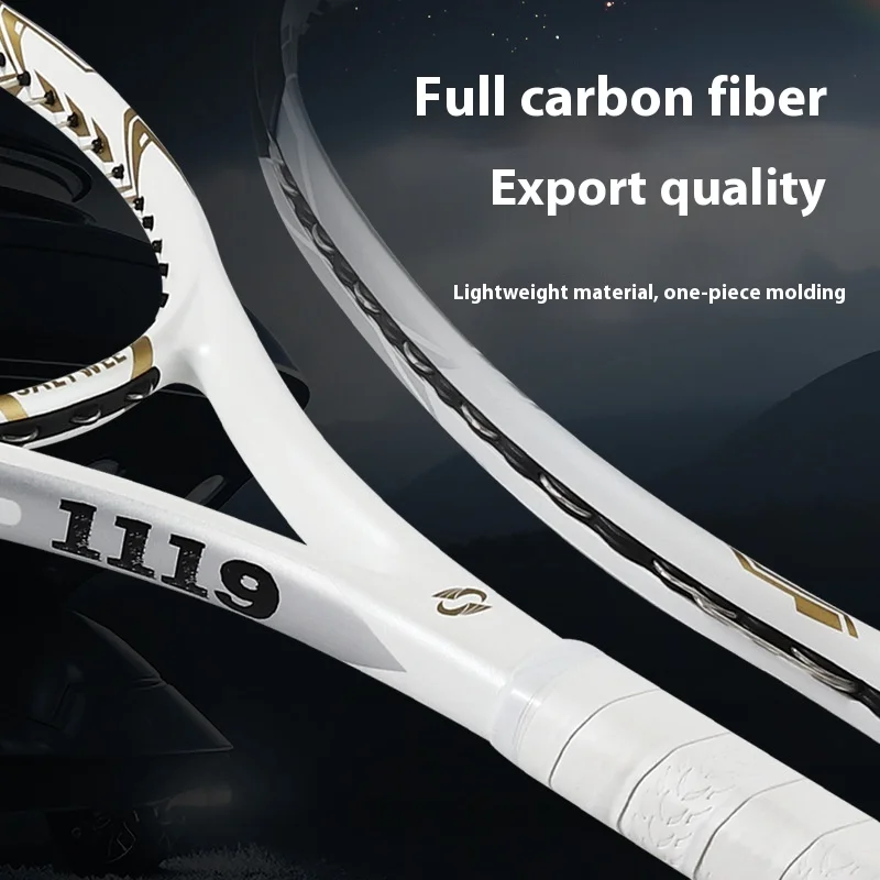 SALYWEE-All Carbon Integrated Tennis Racket, Shock Absorption and Torsion Resistance, Professional Competition Sports