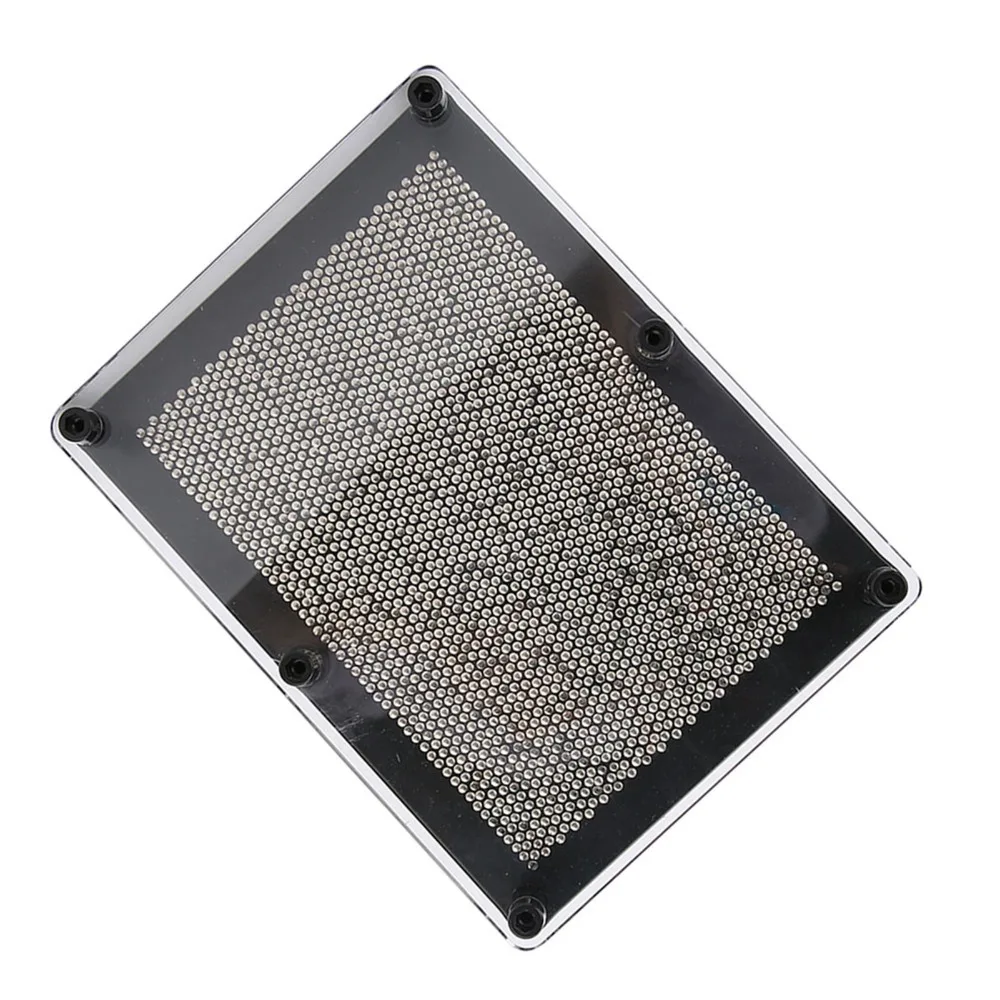Executive Desk Metal Pin Art Silver 3D Pin Art Three Dimensional Needle Home Decoration