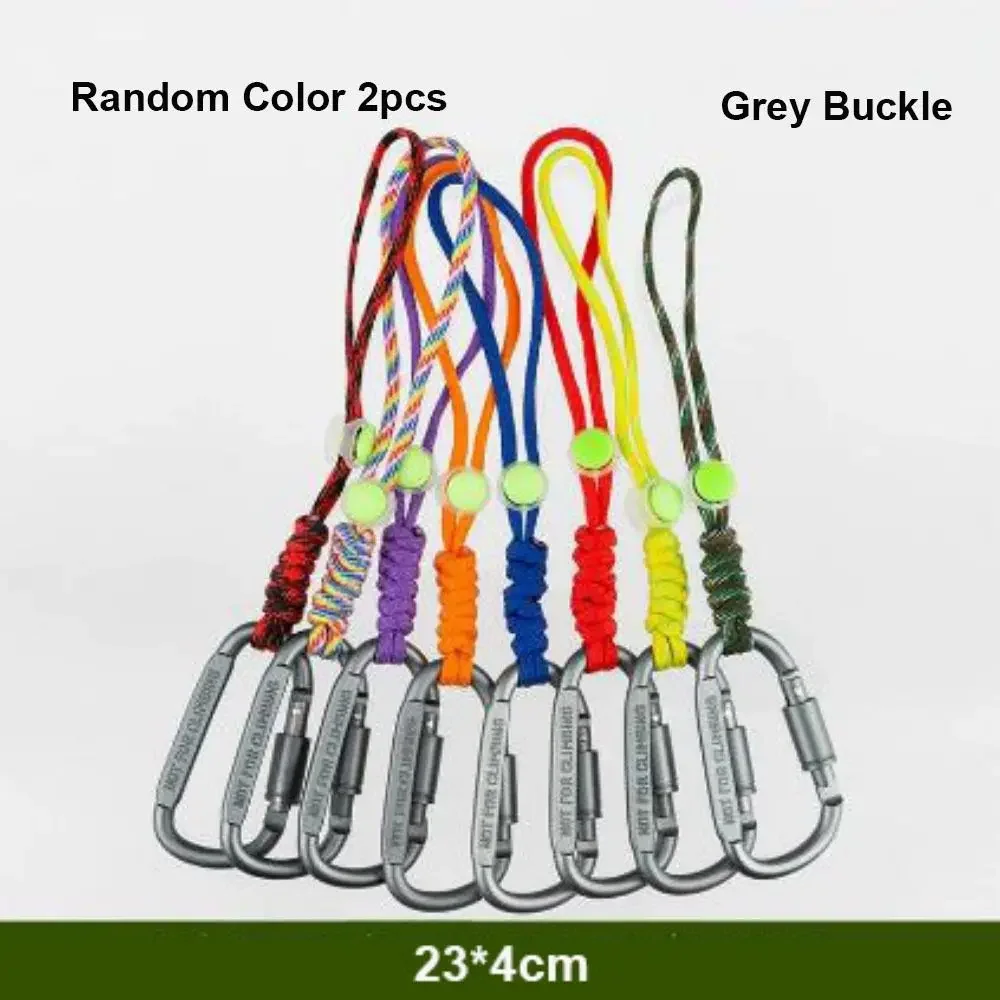 عالية الجودة الإبداعية Paracord المفاتيح الحبل لون عشوائي 23*4 سنتيمتر السلامة مكافحة فقدان حزام قفل الربيع حبل معلق