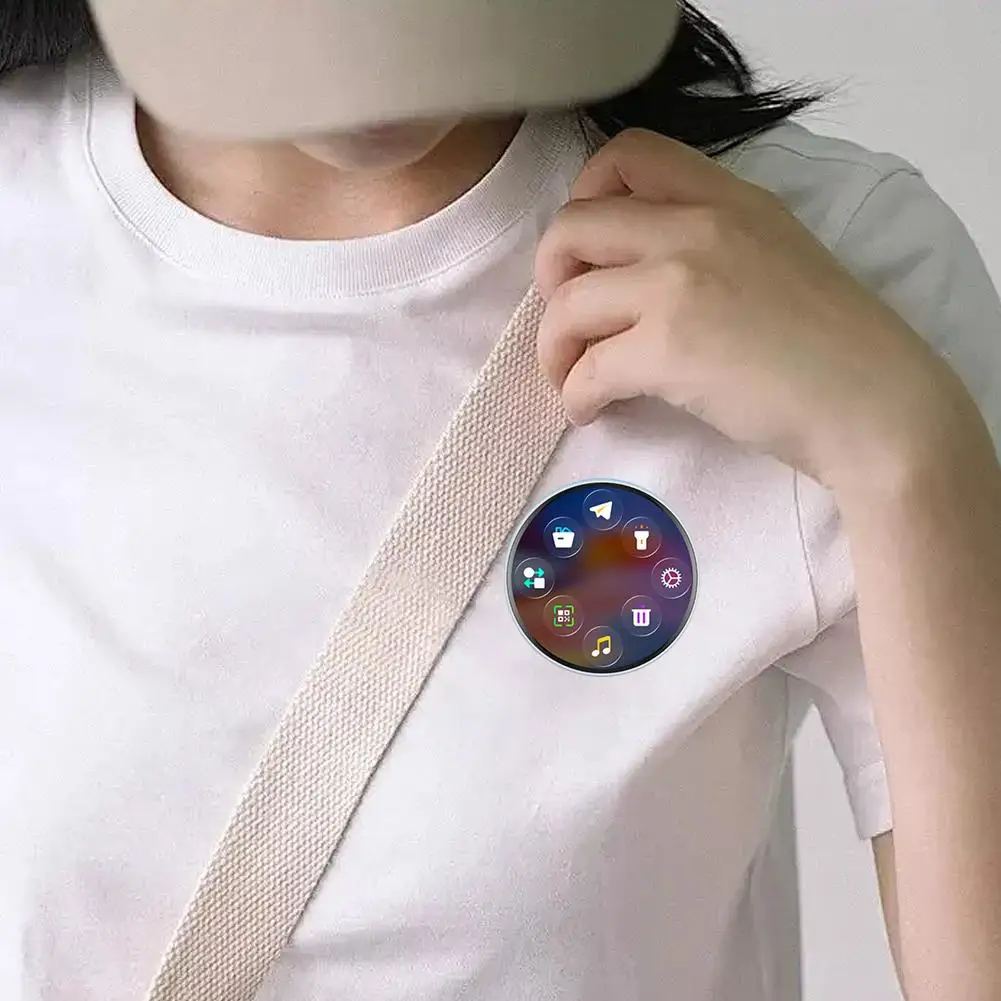 Smart Digital Display Video Badge Dynamic Electronic Display Brooch Pin Rechargeable Collectible Gifts For Anime Lovers