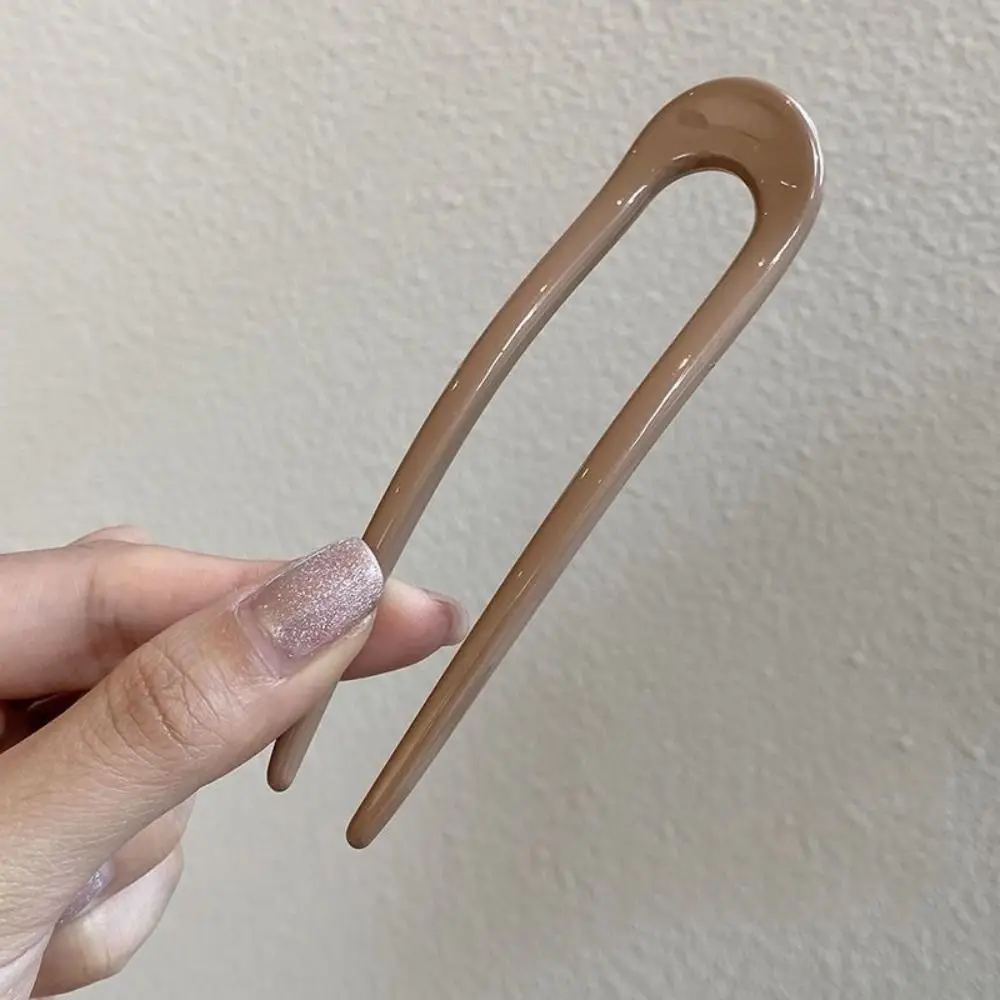 Nowa spinka do włosów z PVC w nowym chińskim stylu w stylu chińskim wielokolorowa spinka do włosów w kształcie litery U w kształcie litery U artefakt głowy klopsika damski