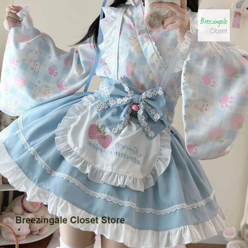 صيف جديد لطيف لوليتا البدلة الأصلية الإناث فساتين راقية يابانية فستان الأميرة الحلو فستان غير رسمي تصميم الجوكر الشعور