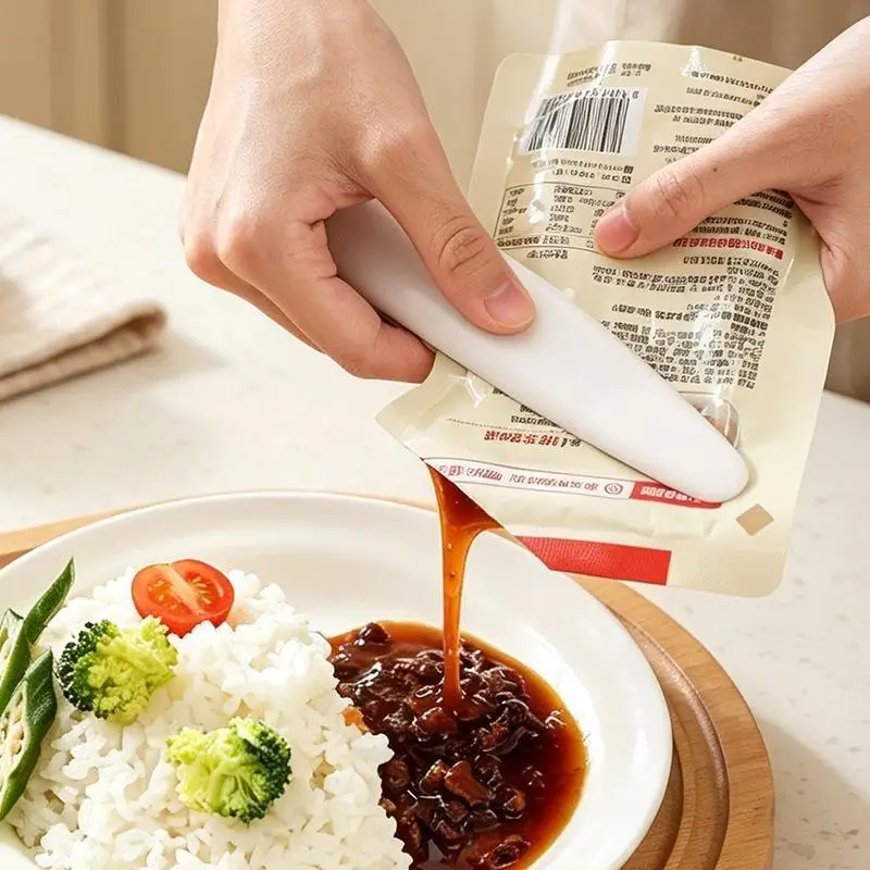 Magnetic Sauce Packet Squeezer Kitchen Condiment Pouch Press Clip Removable Tube Wringer For Food Sauce Bag Toothpaste Pet Food