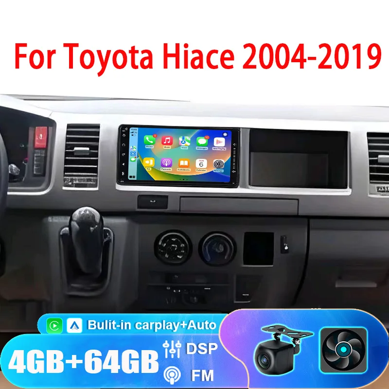 

7" For Toyota Hiace 2004-2019 Multimedia Player Carplay Android Auto Wireless GPS BT WIFI Navigation Intelligent System
