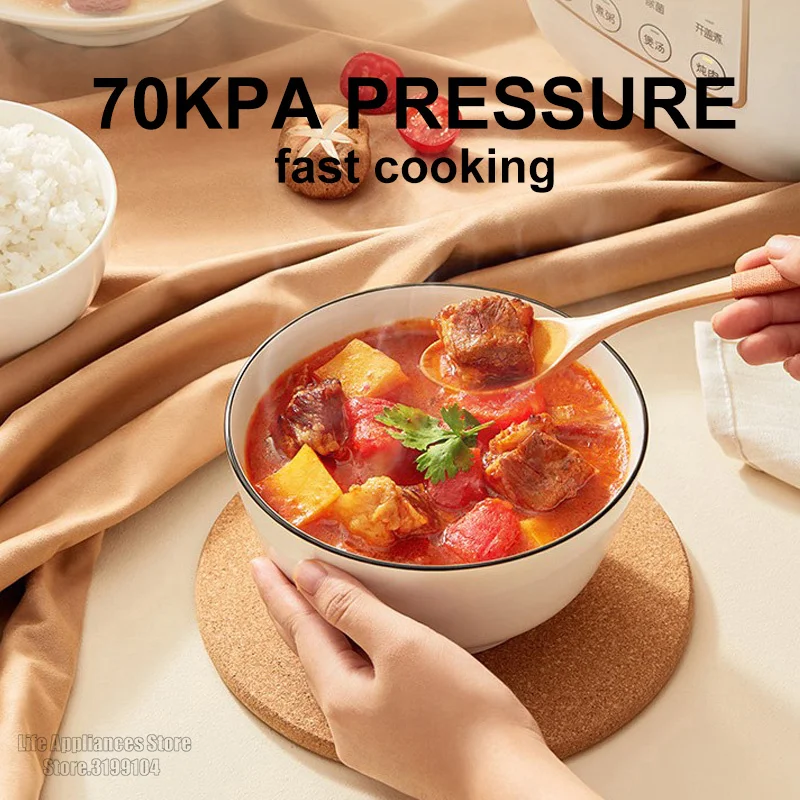 Joyoung Electric Pressure Cooker 70 Kpa Rice Cooker Stew Meat Soup Porridge 220V Safety Protection For Home Use