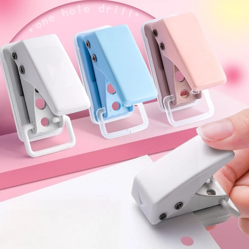Single-hole Punch, Mini Compact Hole Punch, Round Hole Paper Cardstock Manual Punching DIY Binding Loose-leaf Stationery