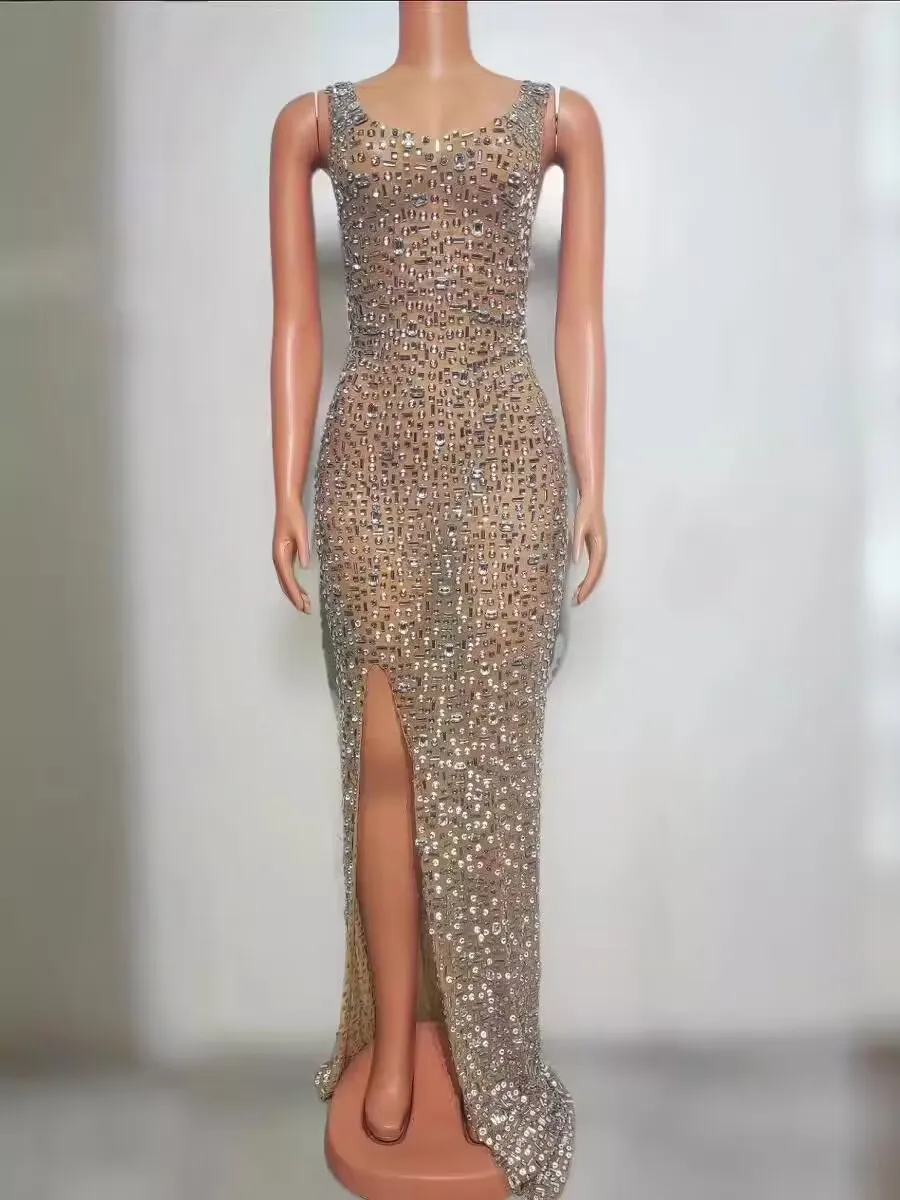 Bernice Sequin Fringe Mini Mesh Dress