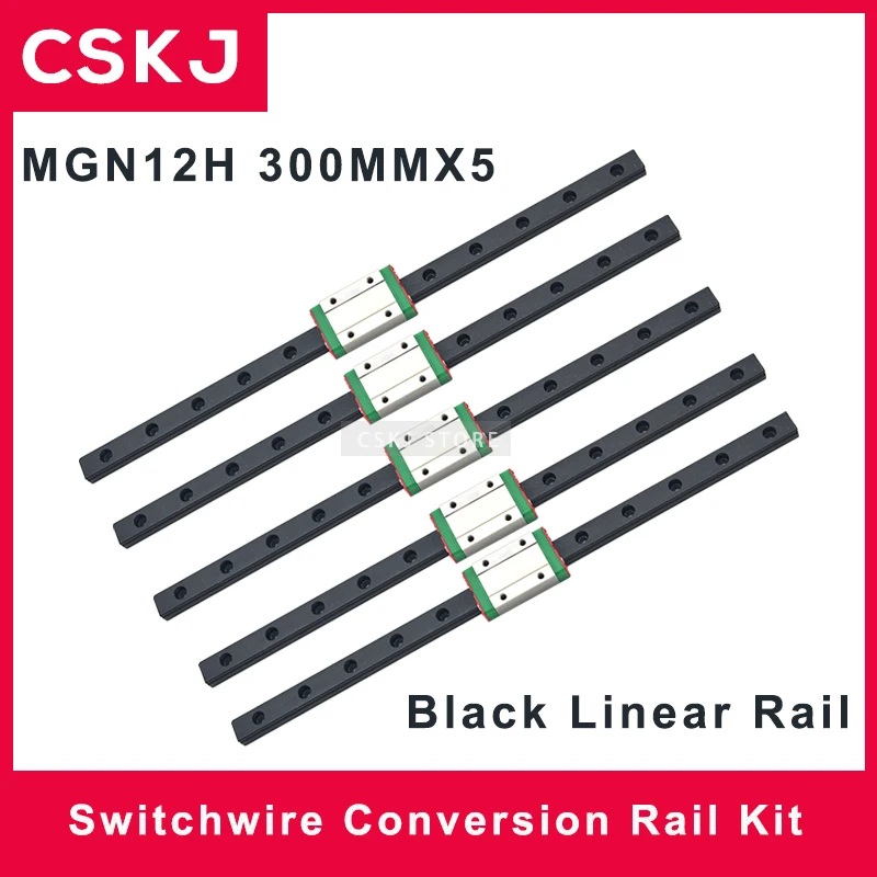 

Ender 3 Pro Ender 3 V2 To Switchwire Conversion 5 PCS MGN12H Linear Rails 300mm Switchwire Conversion Black Linear Rail Kit